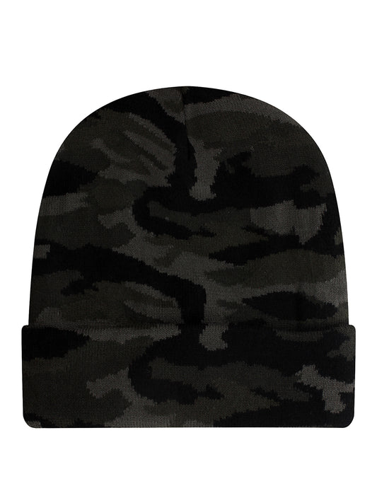 Midnight Camo Cuffed Beanie