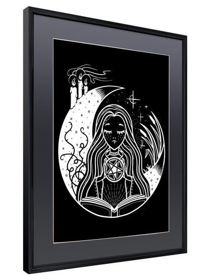 White Witch Gloss Black Framed Mini Poster