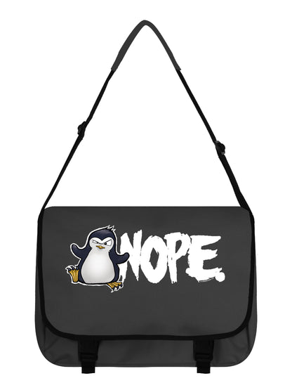 Psycho Penguin Nope Graphite Grey Messenger Bag