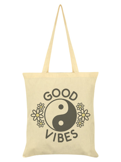 Good Vibes Cream Tote Bag