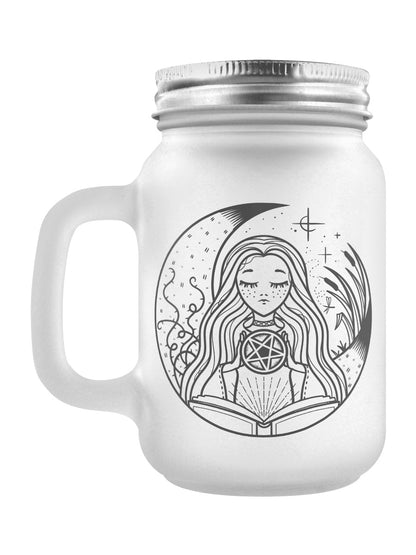 White Witch Frosted Mason Jar