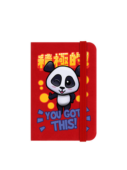 Handa Panda You Got This Red Mini Notebook