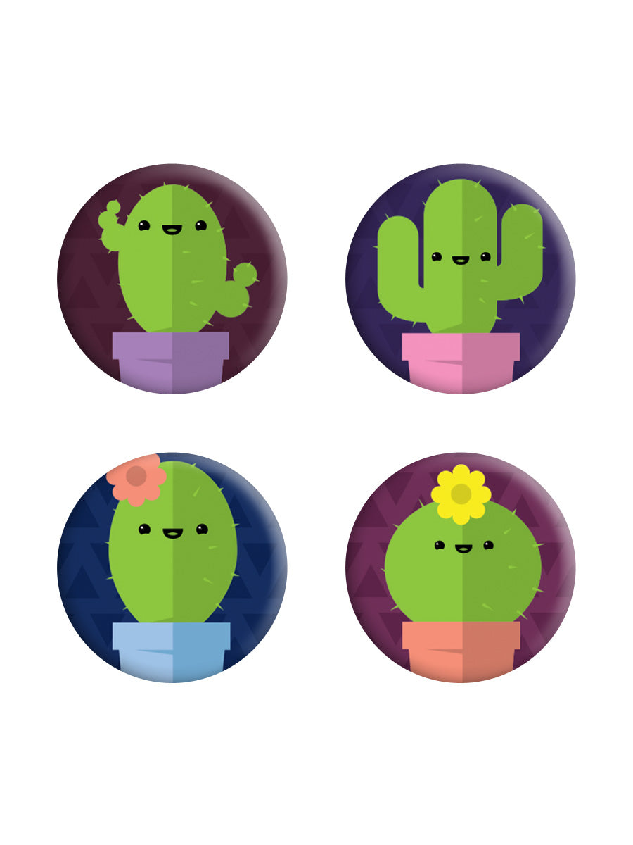 Cute Cacti Badge Pack
