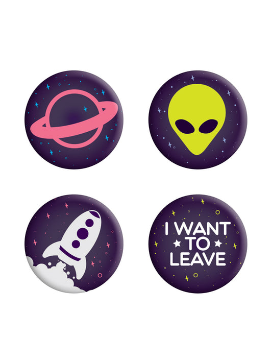 I Want To Leave Alien Badge Pack