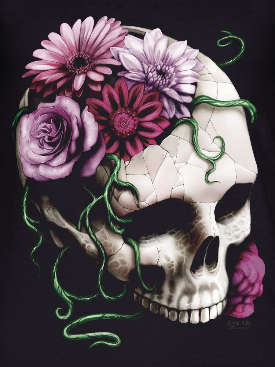 Requiem Collective Cranial Bloom Black Razor Back T-Shirt