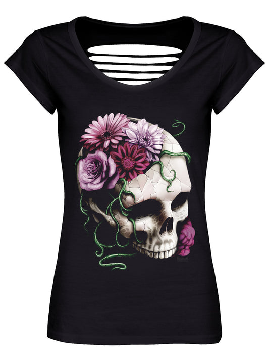 Requiem Collective Cranial Bloom Black Razor Back T-Shirt