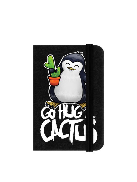 Psycho Penguin Go Hug A Cactus Mini Black Notebook