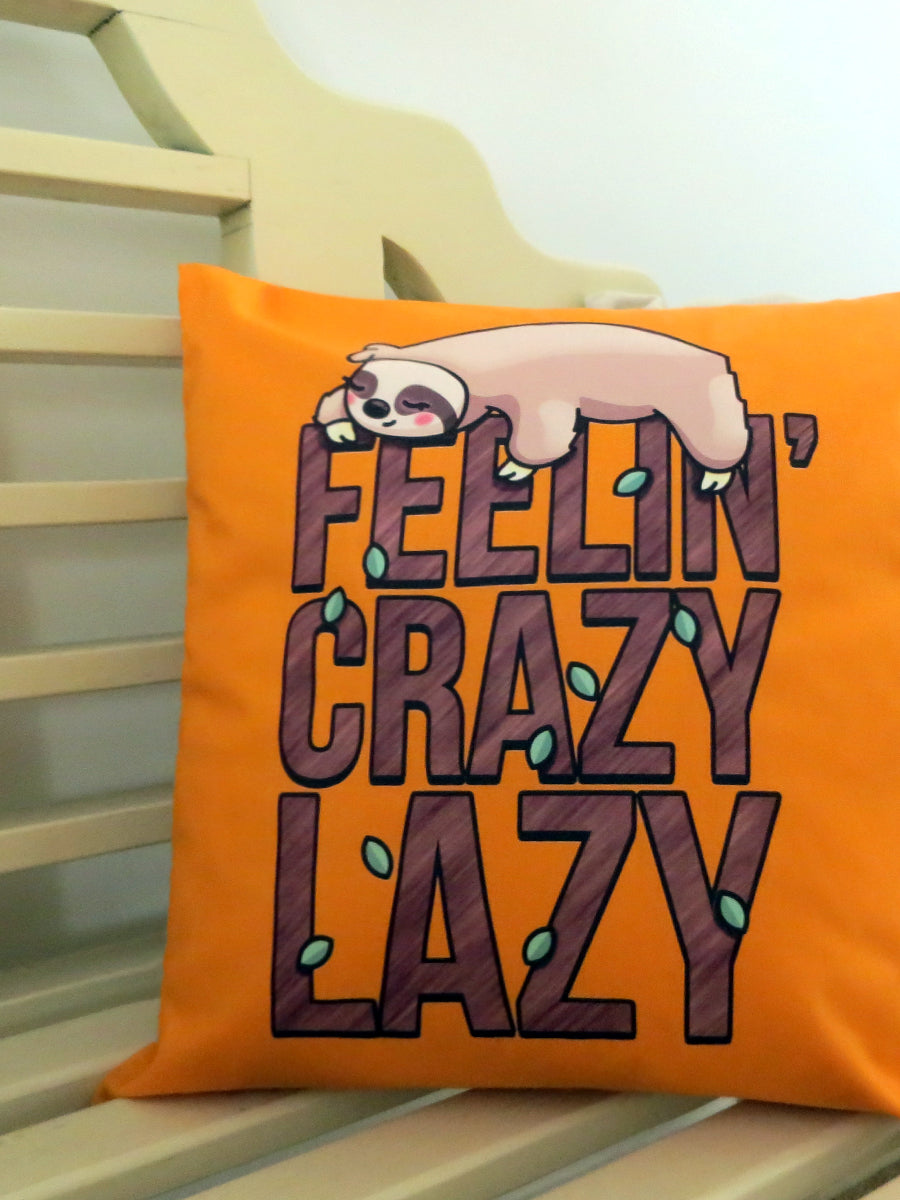 Feelin' Crazy Lazy Orange Cushion