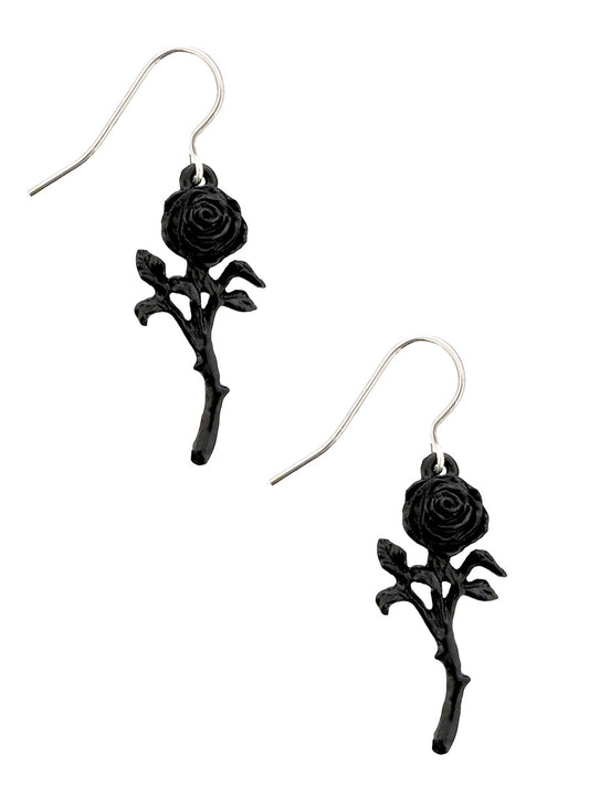 Alchemy The Romance of the Black Rose Earrings