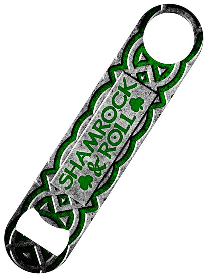 St Patrick's Day Shamrock & Roll Bar Blade Bottle Opener