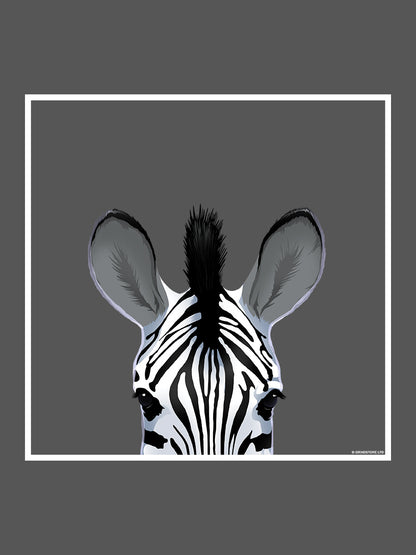 Inquisitive Creatures Zebra Graphite Grey Tote Bag