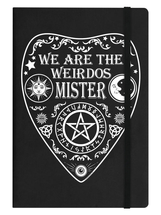 We Are The Weirdos Mister Ouija Black A5 Hard Cover Notebook