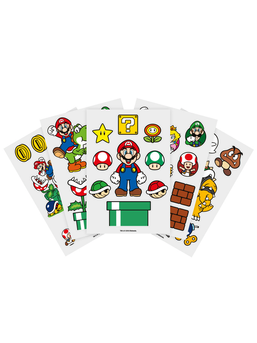 Super Mario Mushroom Kingdom Tech Stickers Set Gadget Decals