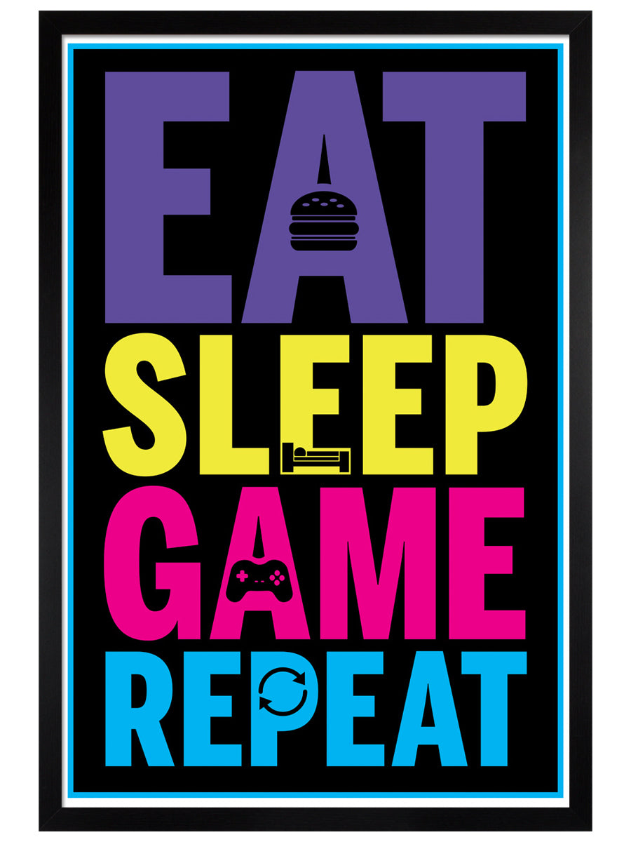 Eat, Sleep, Game, Repeat Gaming Maxi Poster