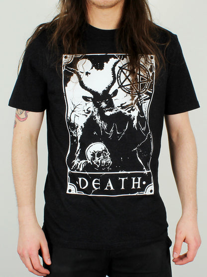 Deadly Tarot - Death Men's Heather Black Denim T-Shirt