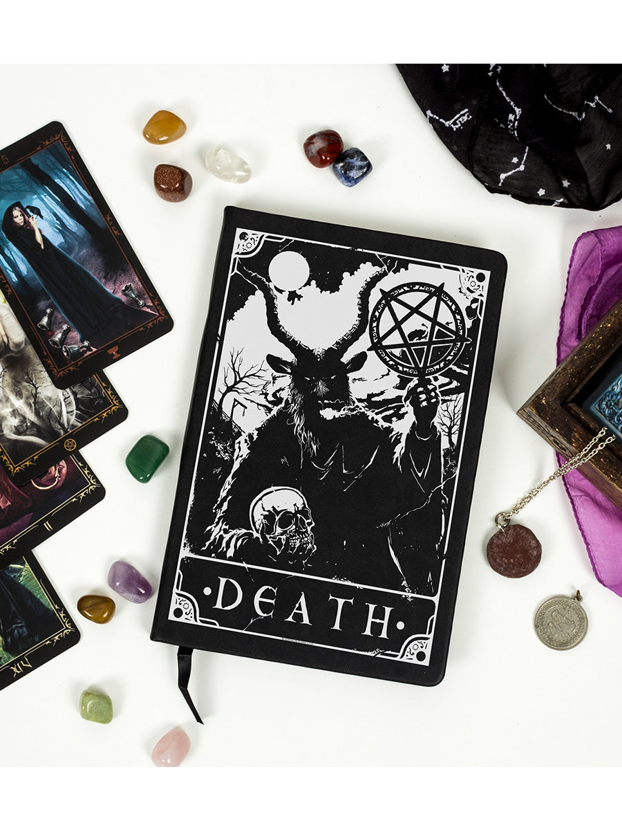 Deadly Tarot - Death Black A5 Hard Cover Notebook