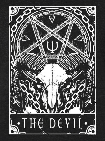 Deadly Tarot - The Devil Men's Heather Black Denim T-Shirt