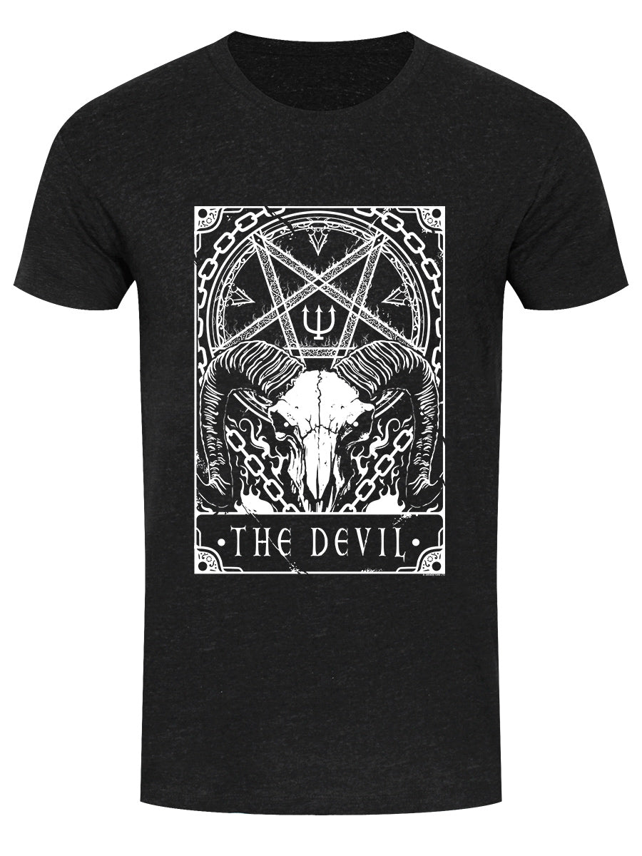 Deadly Tarot - The Devil Men's Heather Black Denim T-Shirt