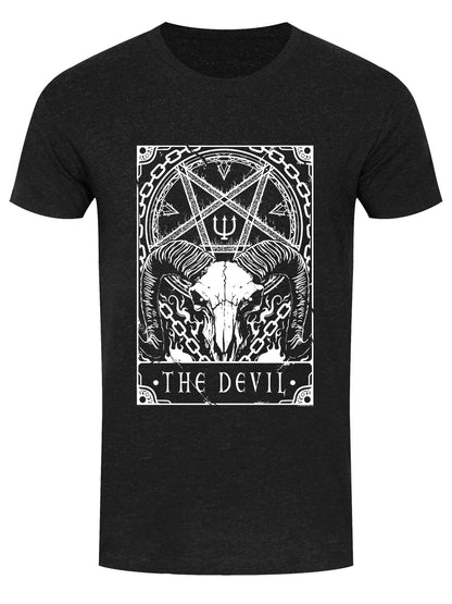 Deadly Tarot - The Devil Men's Heather Black Denim T-Shirt