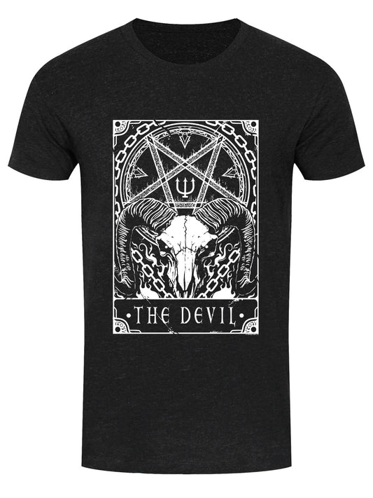 Deadly Tarot - The Devil Men's Heather Black Denim T-Shirt