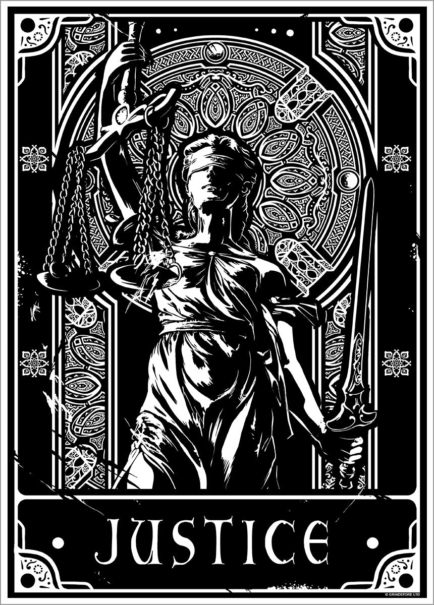 Deadly Tarot - Justice Mini Poster