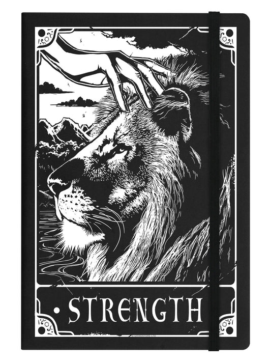 Deadly Tarot - Strength Black A5 Hard Cover Notebook