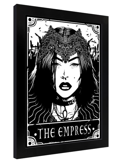 Deadly Tarot - The Empress Black Wooden Framed Print