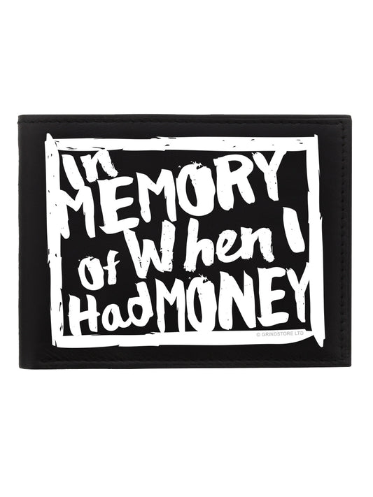 In Memory Of When I Had Money Black Bi-Fold Wallet