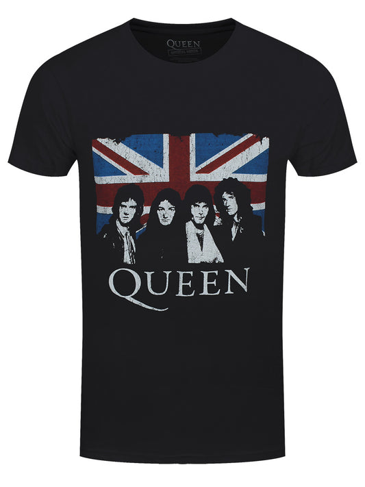 Queen Vintage Union Jack Men's Black T-Shirt