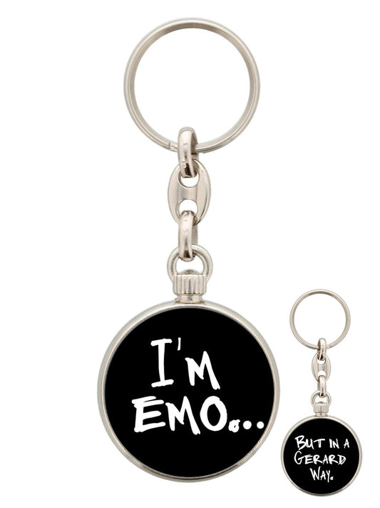 I'm Emo But In A Gerard Way Circular Keyring