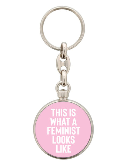 This Is What A Feminist Looks Like Circular Keyring
