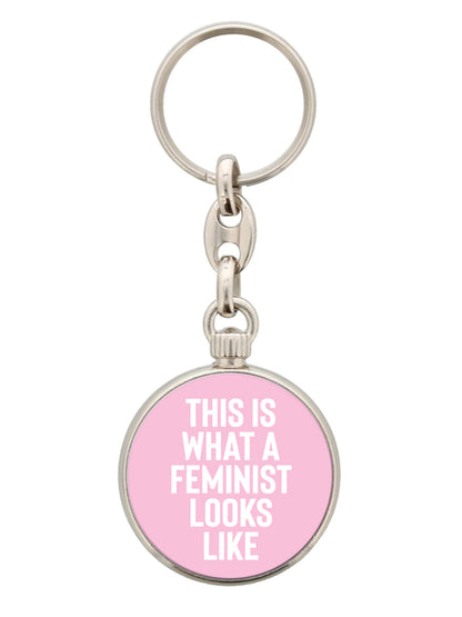 This Is What A Feminist Looks Like Circular Keyring