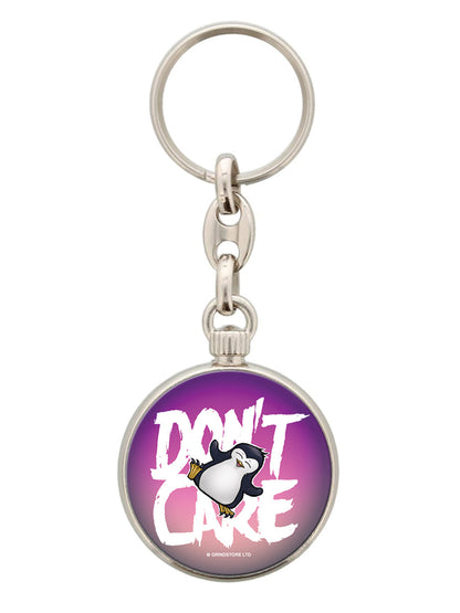 Psycho Penguin Don't Care Circular Keyring