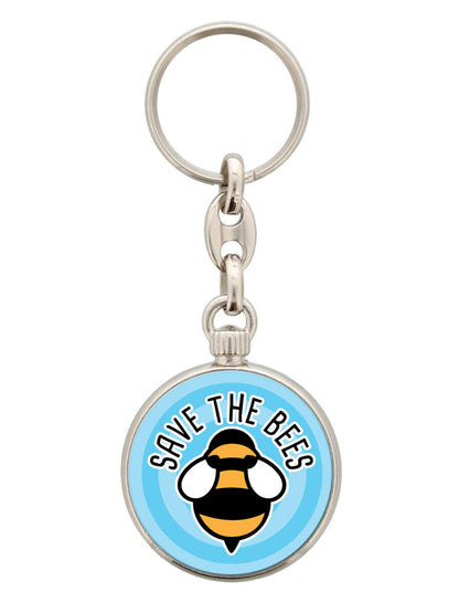 Save The Bees Circular Keyring
