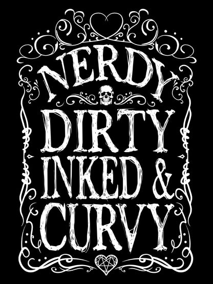 Nerdy Dirty Inked & Curvy Ladies Black Slounge Sweater