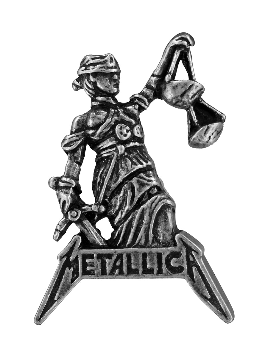 Alchemy Rocks Metallica Justice For All Pewter Pin Badge