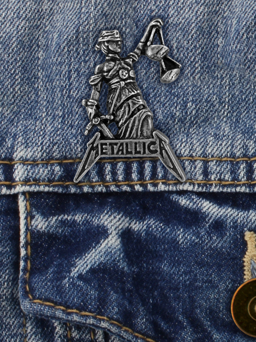 Alchemy Rocks Metallica Justice For All Pewter Pin Badge