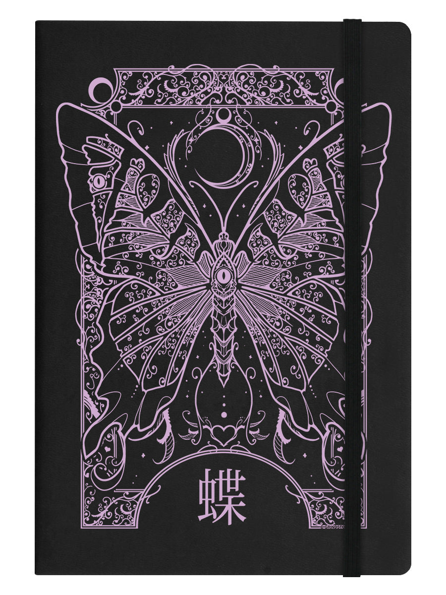 Cryptic Notebook Cryptic Butterfly Black A5 Hard Cover Notebook