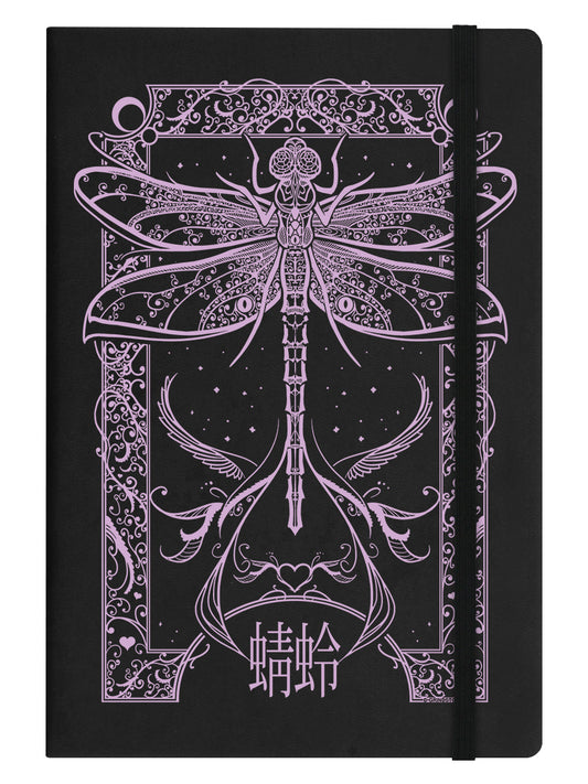 Cryptic Dragonfly Black A5 Hard Cover Notebook