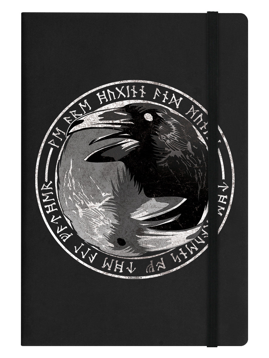 The Ravens Of The All Father Black A5 Hard Cover Notebook