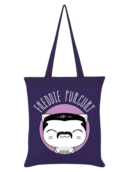 V. I. Pets Freddie Purcury Purple Tote Bag
