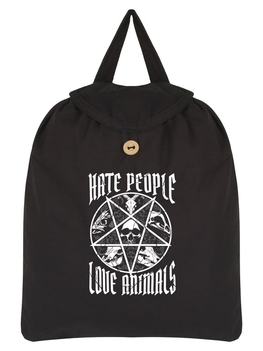 Hate People Love Animals Vegan Festival Backpack