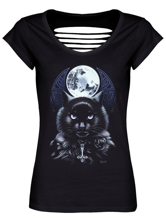 Requiem Collective Bewitching Hour Ladies Black Razor Back T-Shirt