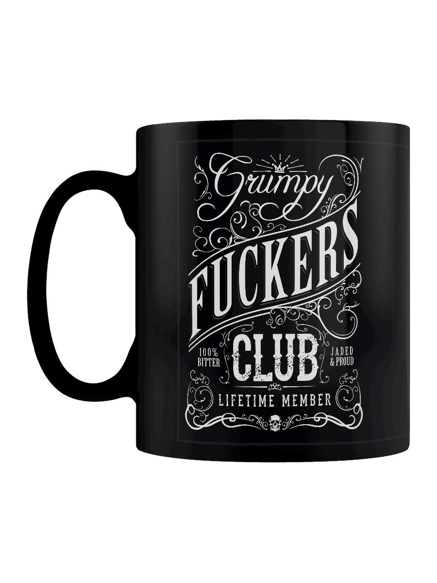 Grumpy Fuckers Club Life Time Member Black Mug