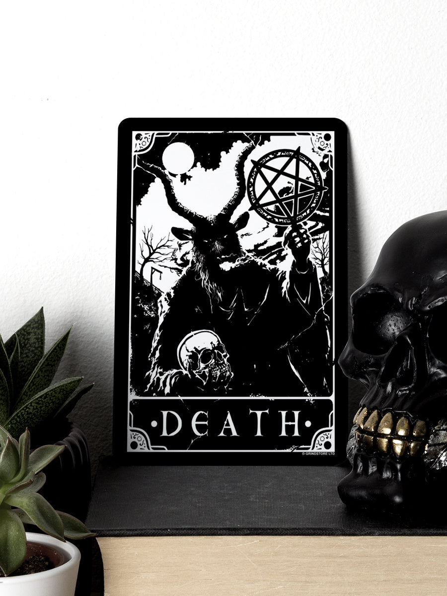 Deadly Tarot - Death Greet Tin Card