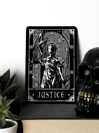 Deadly Tarot - Justice Greet Tin Card