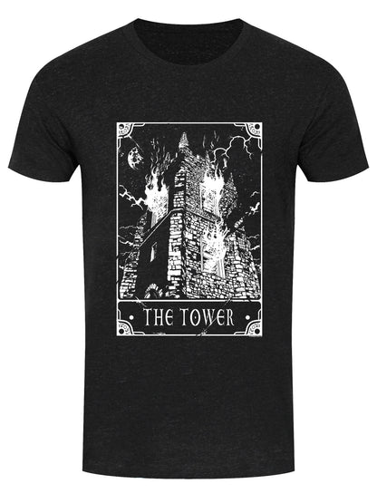 Deadly Tarot - The Tower Men's Heather Black Denim T-Shirt