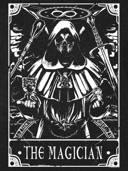 Deadly Tarot - The Magician Men's Heather Black Denim T-Shirt