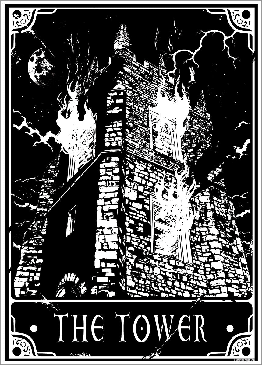 Deadly Tarot - The Tower Mini Poster