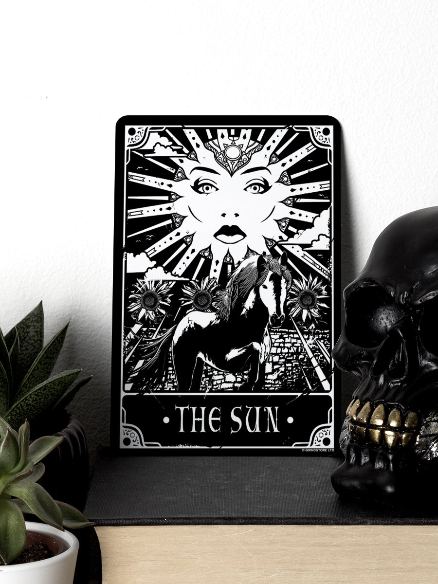 Deadly Tarot - The Sun Greet Tin Card